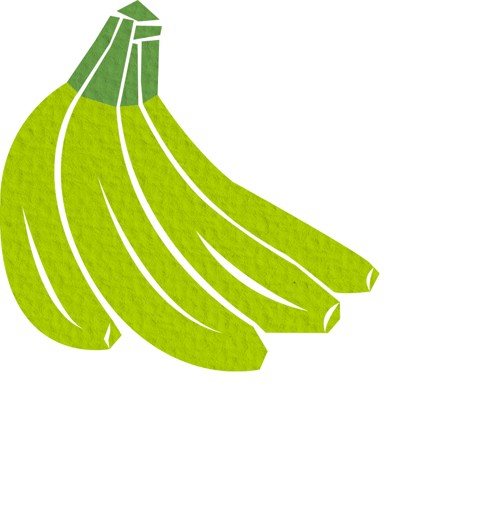 Illustration of green bananas 
