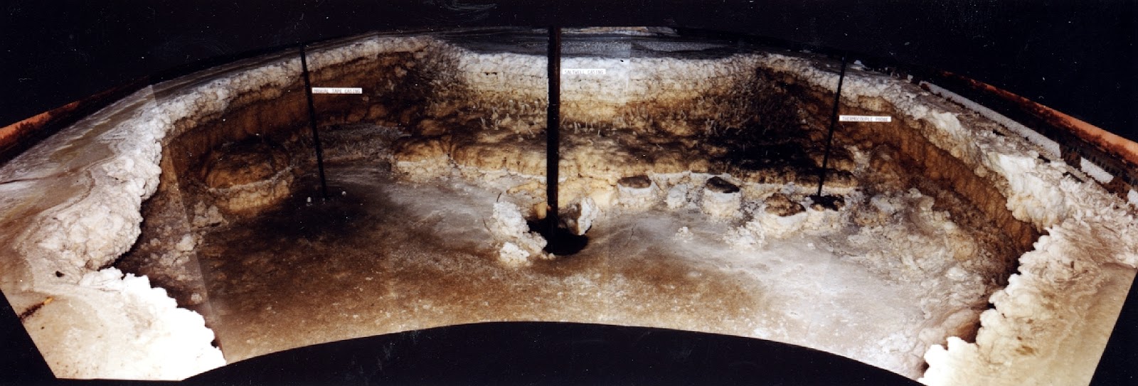 A look at saltcake inside one of Hanford's underground storage tanks.