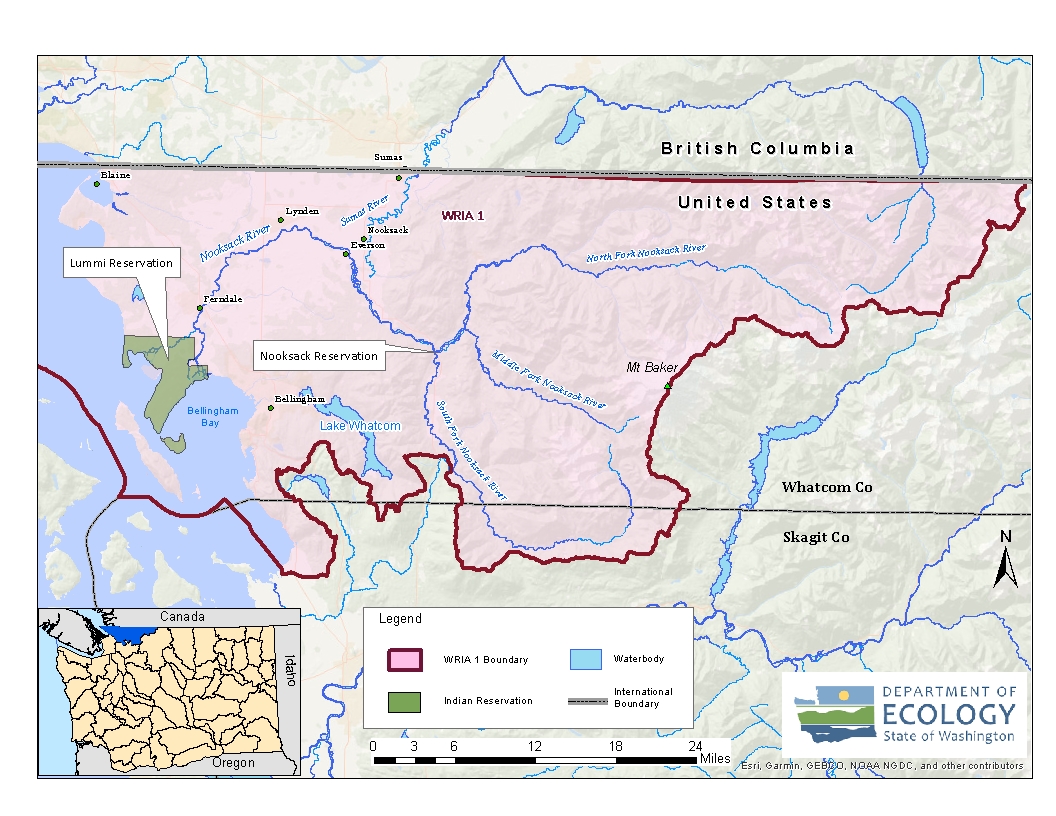 Adjudication In The Nooksack Basin Washington State Department Of Ecology   NooksackWatershed 1 