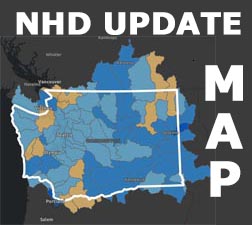 NHD updates web map, click to follow to see a map of when NHD regions have been updated.