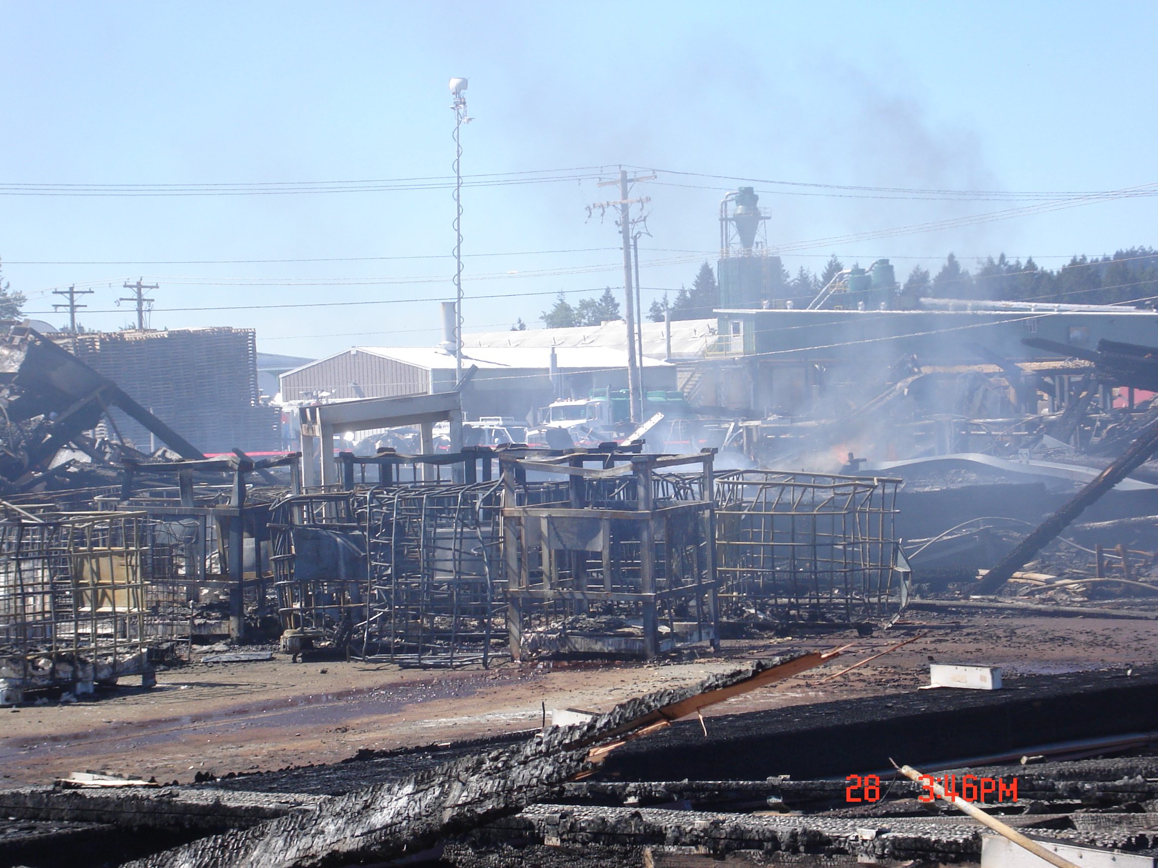 Fire at Cascade Structural Laminators