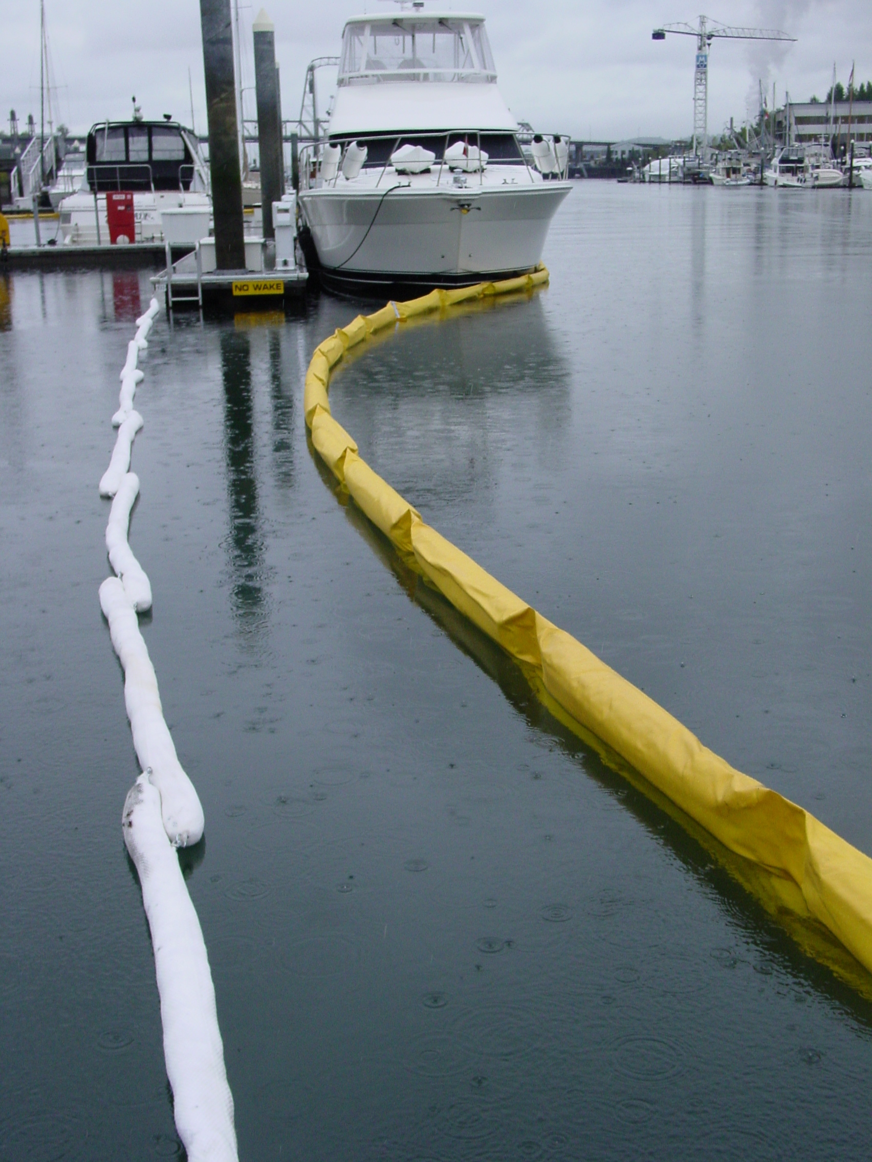 Boom deployment near the Thea Foss Waterway