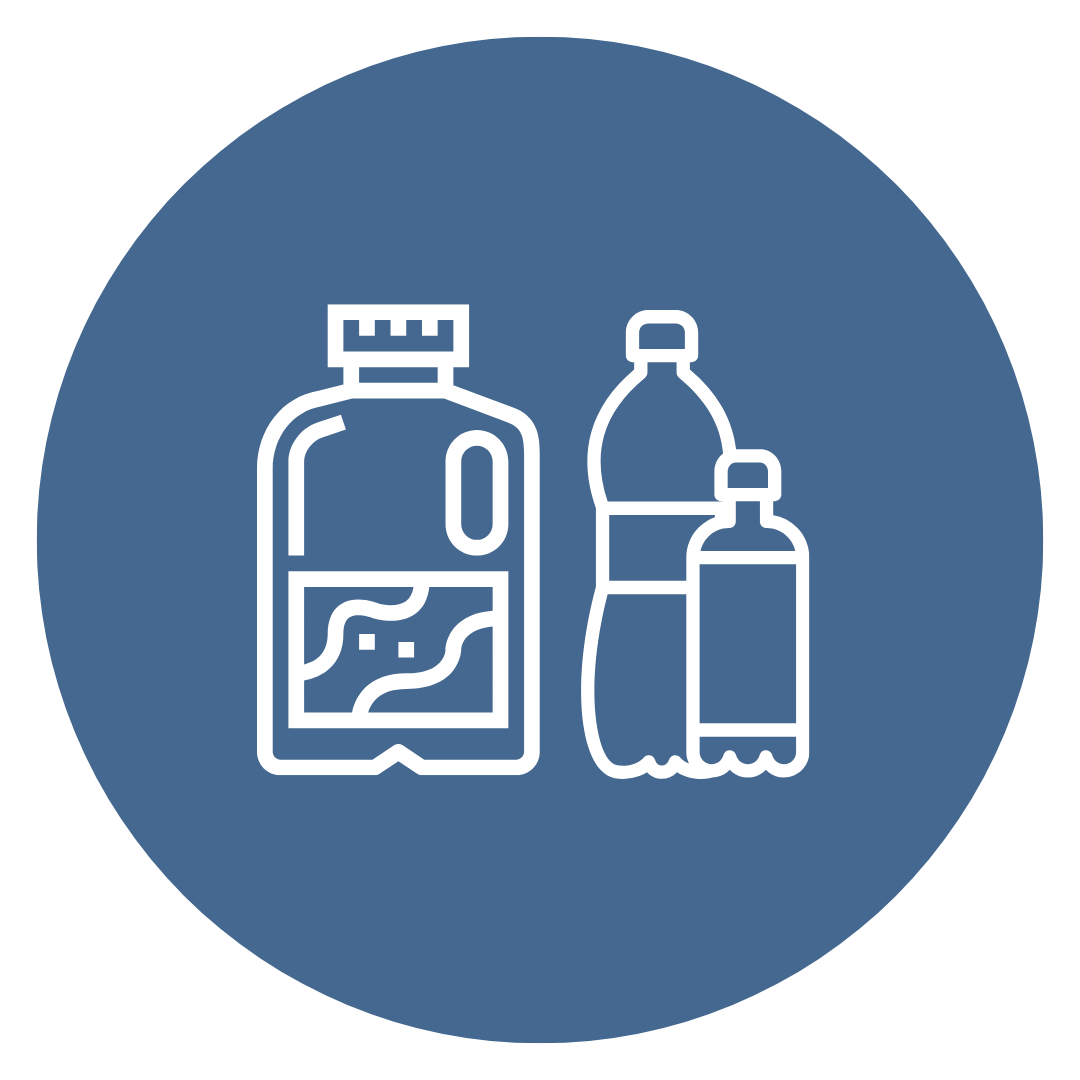 This is a graphic of milk containers and other beverage containers.