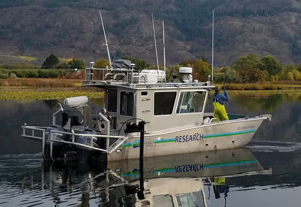 The R/V George Davidson on the water; a CMAP survey boat used to collect bathymetry data using multibeam sonars