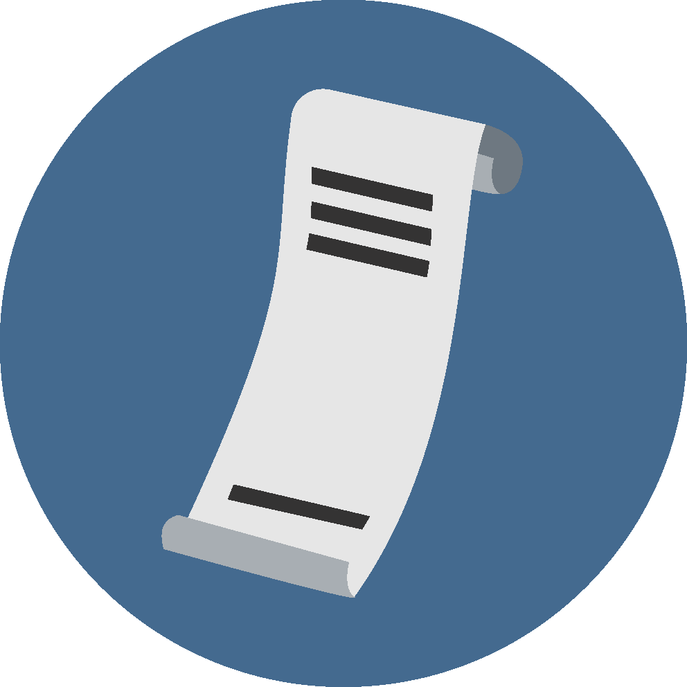 Receipt icon. Click to go to the bisphenol thermal receipt replacement program webpage. 