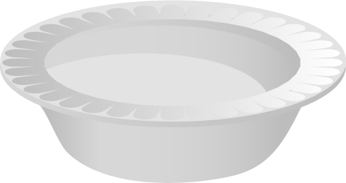 An illustration of an expanded polystyrene bowl.