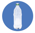 Empty, clean, dry plastic soda bottle.