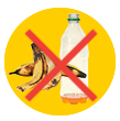 Don't put food and liquids into the recycling bin.