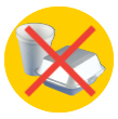 Don't put takeout containers and polystyrene foam into the recycling bin.