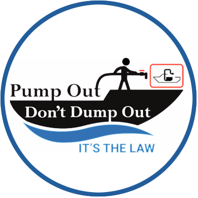 Pump out, don't dump out logo