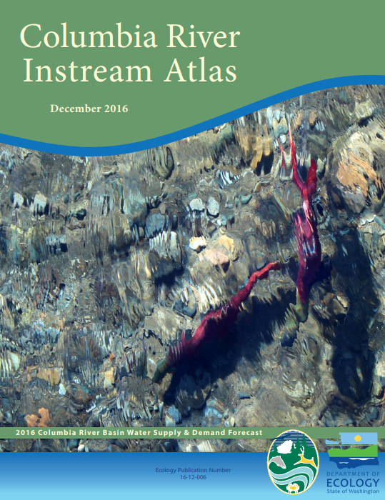 Cover of Columbia River Instream Atlas features two Yakima basin sockeye spawning in the Cle Elum River