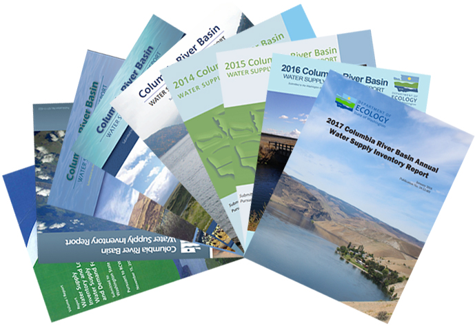Illustration of covers of the Annual water supply Inventory legislative reports