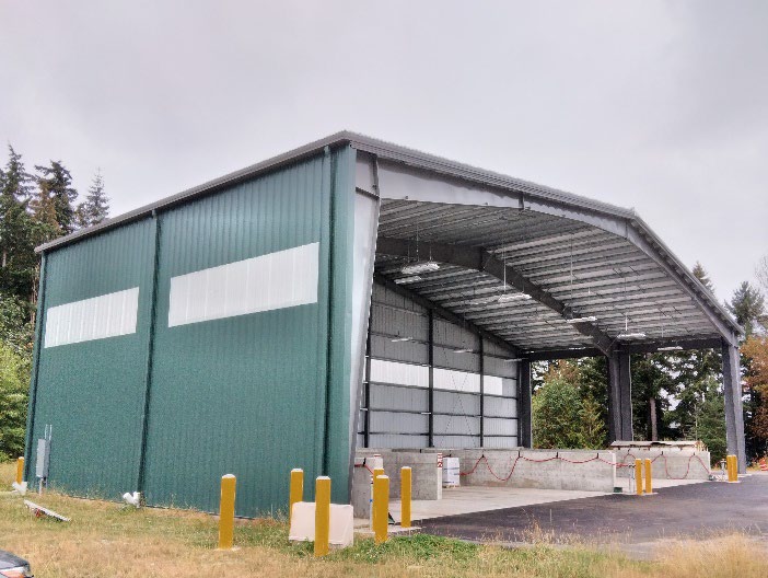 warehouse type building with concrete inside