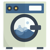 Graphic of a dry cleaning machine.
