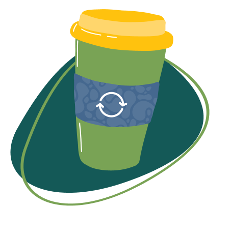 image of reusable coffee cup with lid