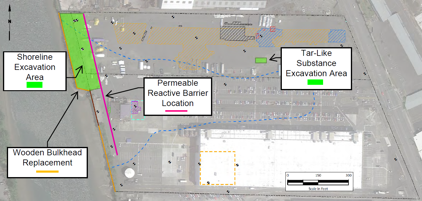 Map of cleanup site