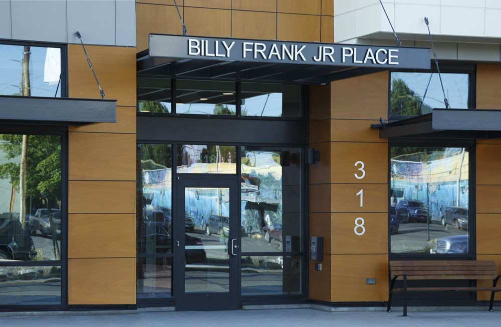The entrance to Billy Frank Jr. Place.