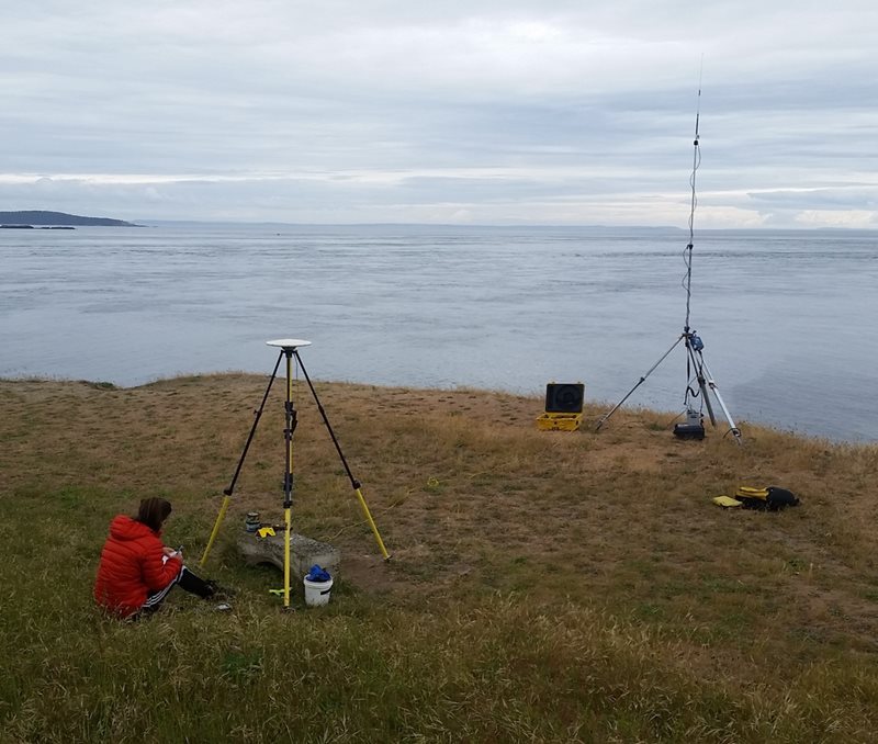 Base station set up for GPS survey