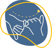illustration showing two hands with interlocking pinkie fingers