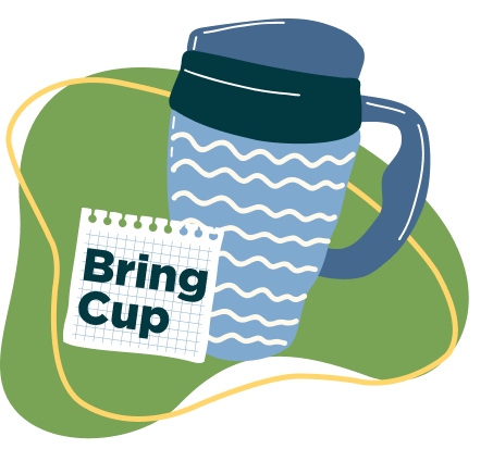 image of reusable coffee cup with lid