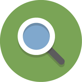 Magnifying glass icon. 