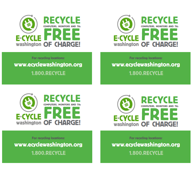 E-Cycle sticker sheets